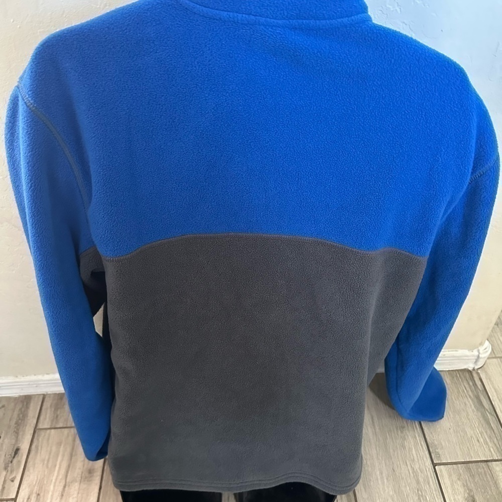 Men’s pre own as is Russel athletic brand 1/4 zip fleece pull over two blue sz M - Picture 3 of 5